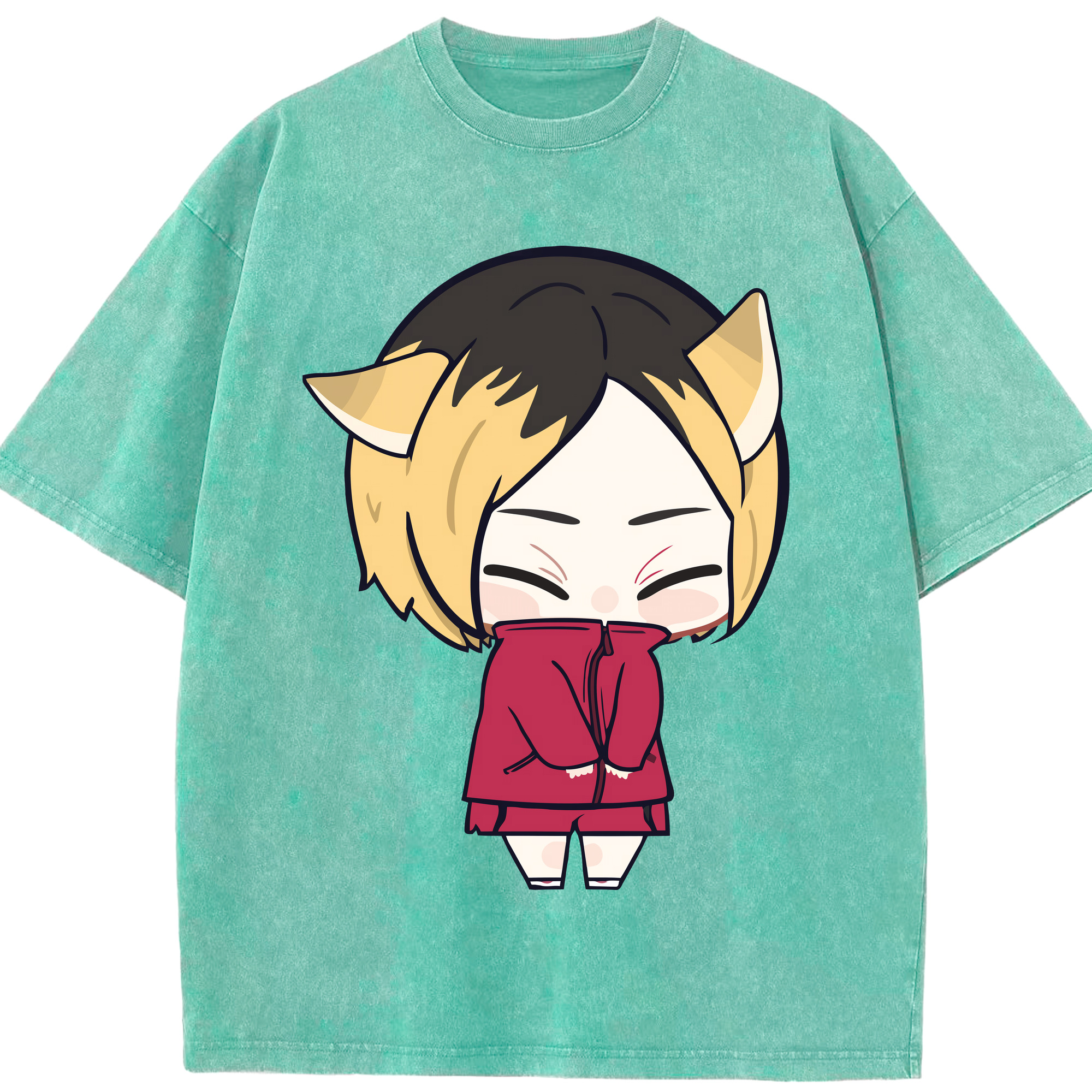 （画像用） ハイキュー!! Haikyu!! 綿100% ヴィンテージ風 半袖Tシャツ（フロントプリント）